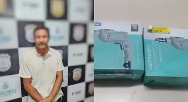 Homem furta parafusadeira de supermercado em Manaus