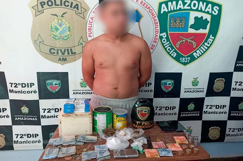 Em Manicoré, jovem foi flagrado vendendo drogas e ganhou cadeia