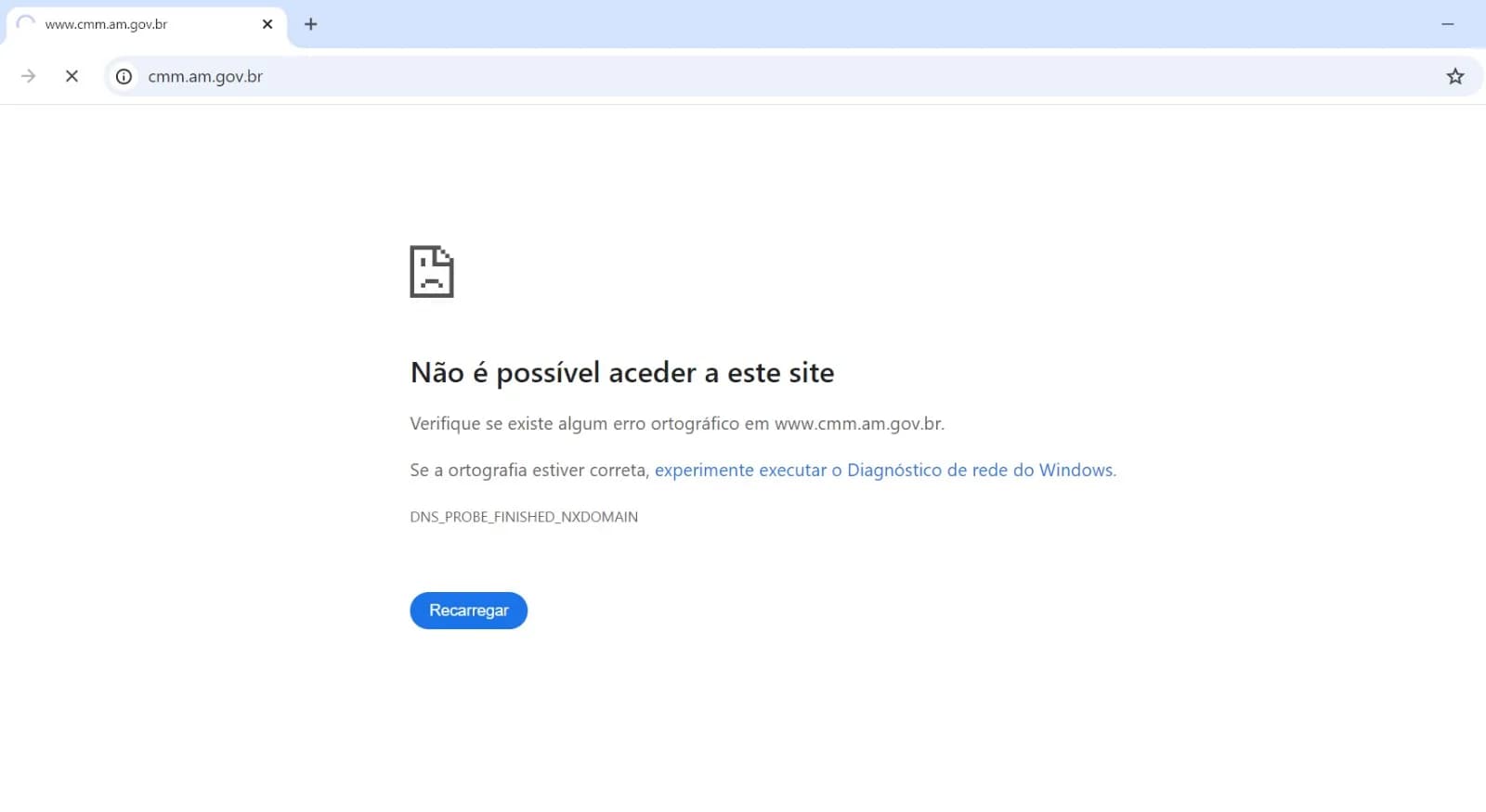 Devido à queda de energia no bairro Santo Antônio, site da Câmara fica temporariamente fora do ar