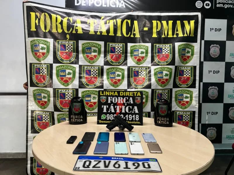 Força Tática prende trio e recupera celulares roubados na zona Sul de Manaus
