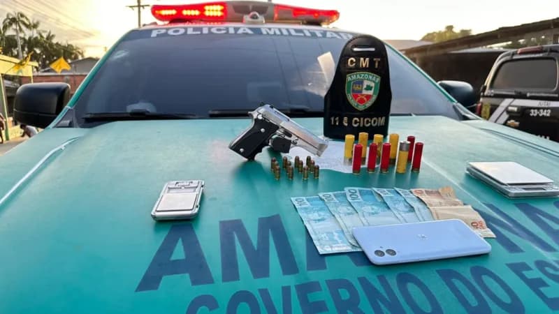 Em Jutaí, homem é preso após ameaçar populares com arma de fogo