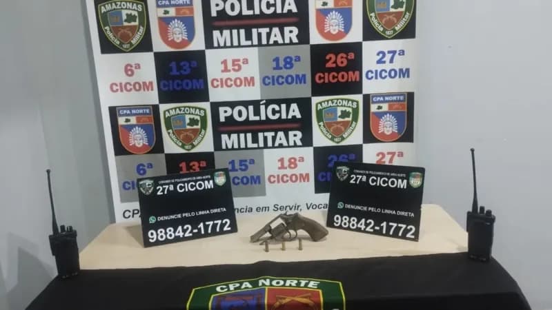 Homem é preso por ameaçar mulher com revólver na zona Norte de Manaus
