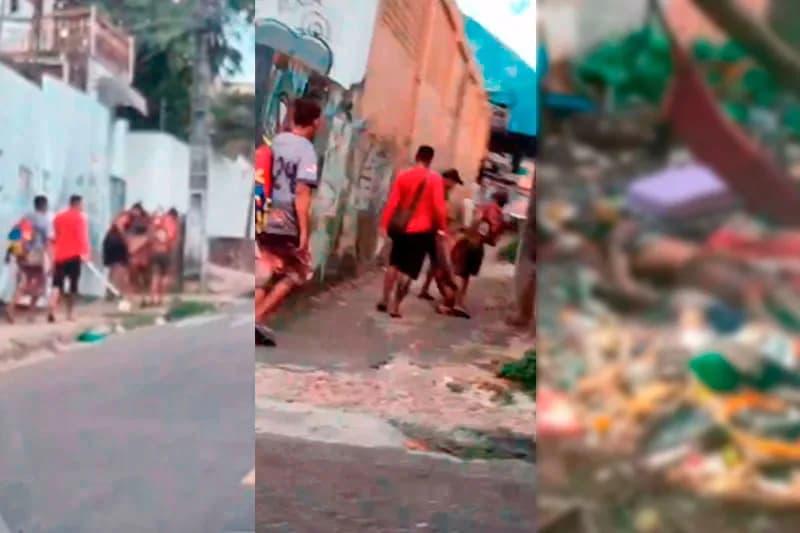 VÍDEO: Corpo de adolescente é arrastado em via pública e abandonado em lixeira no Alvorada, em Manaus