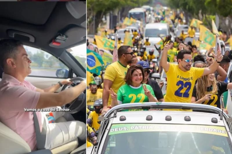 David Almeida vai para a igreja e Alberto Neto realiza motocarreata em último dia de campanha do segundo turno