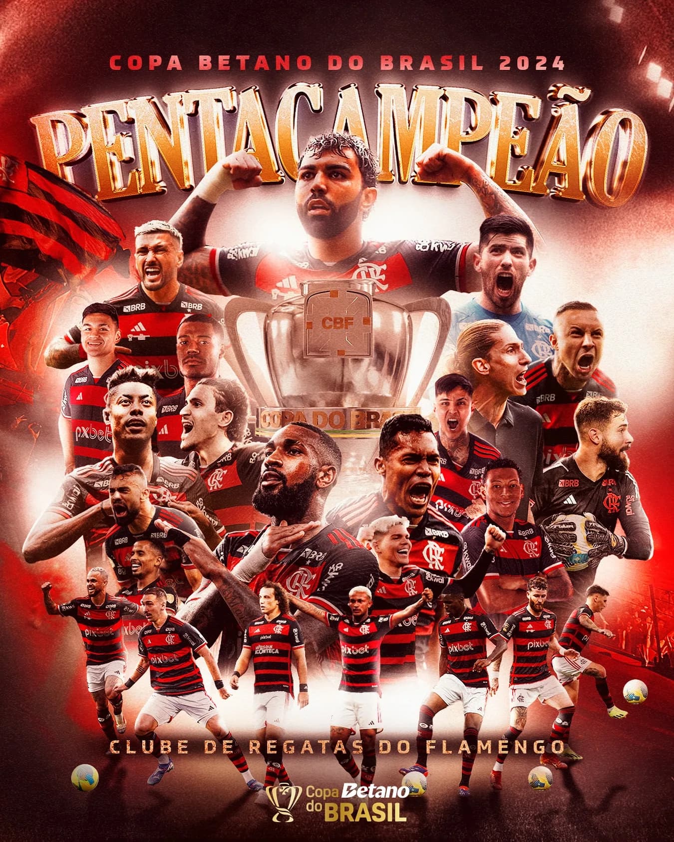 É penta! Flamengo vence o Atlético-MG e conquista o título da Copa do Brasil