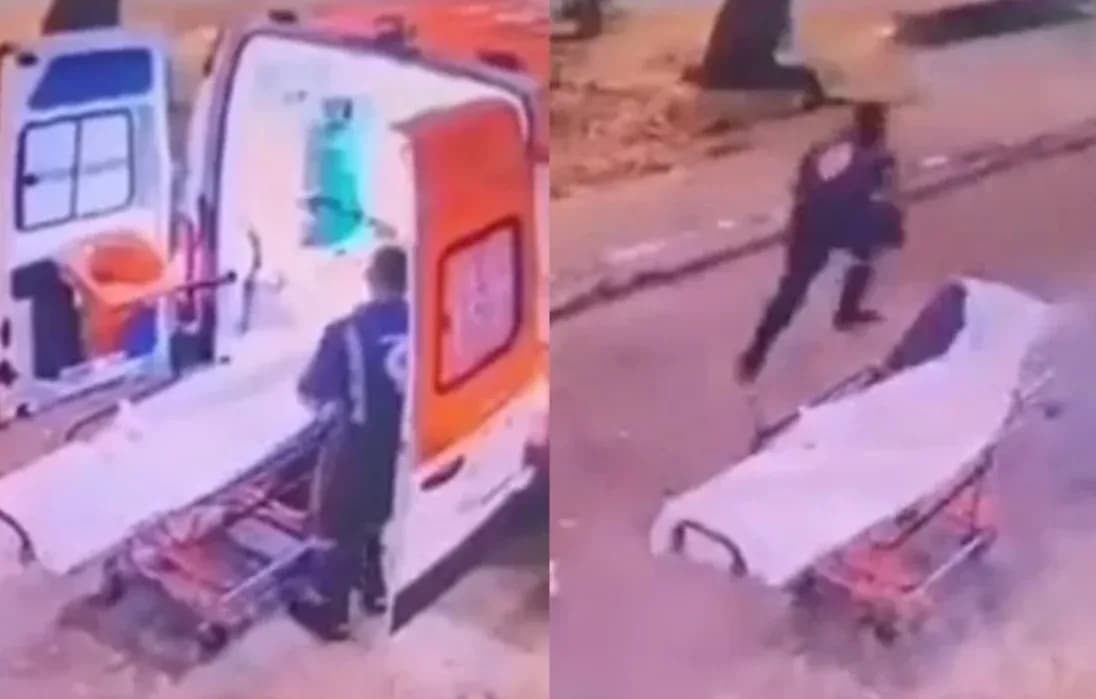 VÍDEO: Ambulância do SAMU é roubada enquanto socorrista preparava a maca para atendimento no Recife