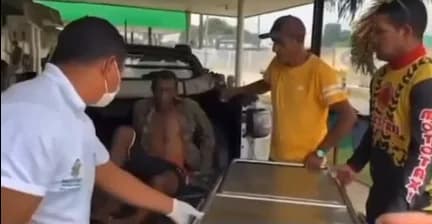 IMAGEM FORTE: Homem tem perna dilacerada após ser atacado por jacaré, no Amazonas; assista