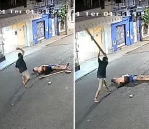 VÍDEO: Briga de rua leva homem ao coma depois de pedradas e pauladas em Porto Alegre