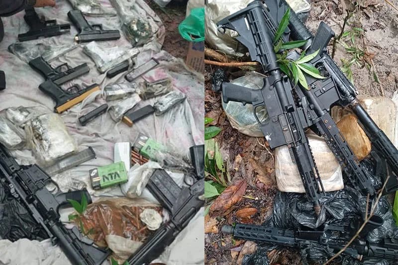 Força Tática apreende arsenal de guerra e drogas na zona Norte de Manaus