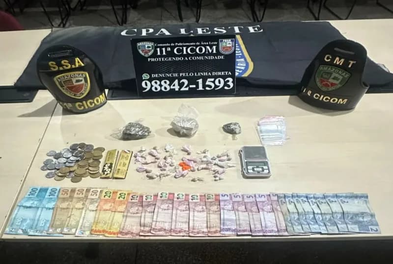 Após denúncia, homem é preso enquanto vendia drogas na zona Leste de Manaus