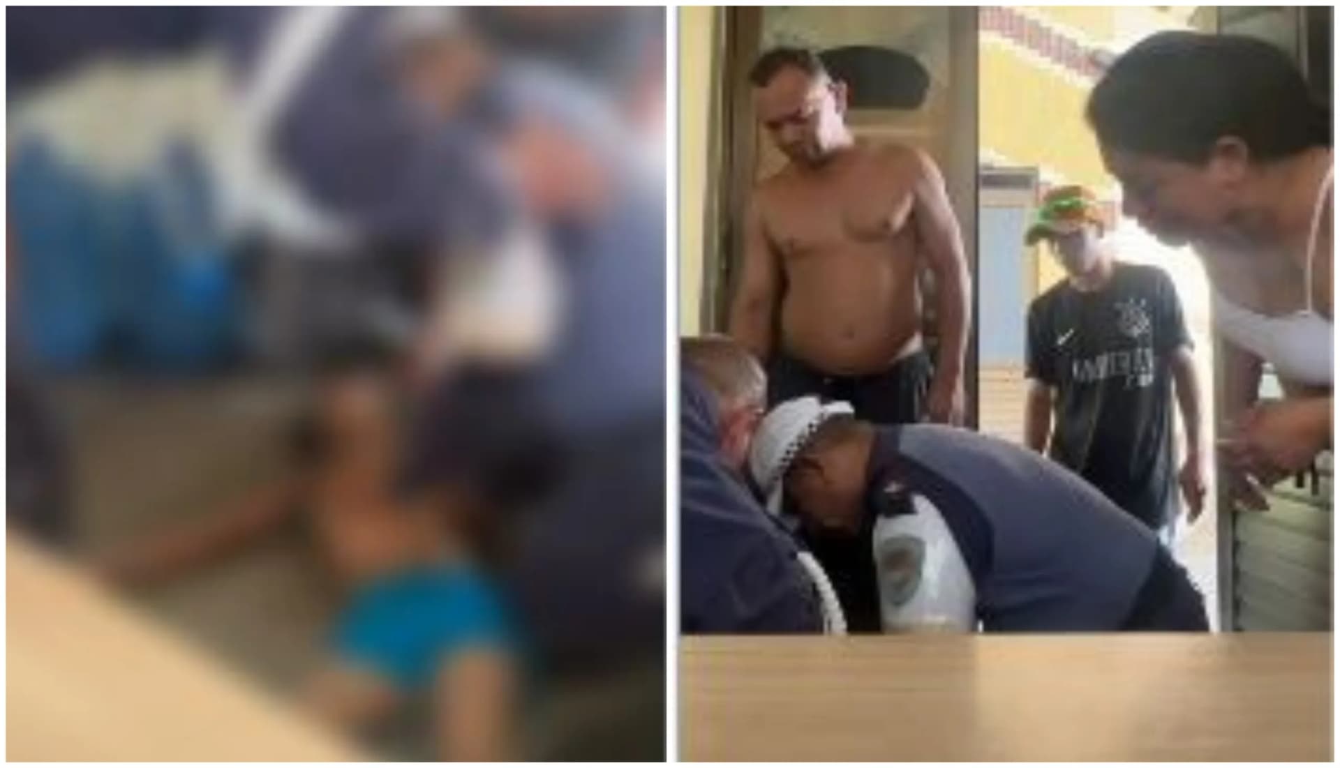 VÍDEO: Policiais militares utilizam manobra de “ressuscitação” e salvam menina após afogamento em Manaus