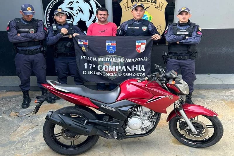 PM recupera motocicleta com restrição de roubo na zona Centro-Oeste de Manaus