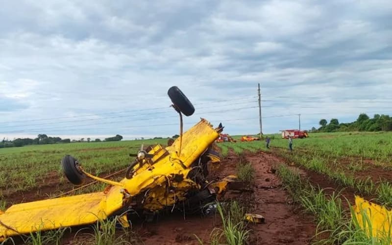Piloto morre apos avião de pequeno porte cair no interior de Goiás