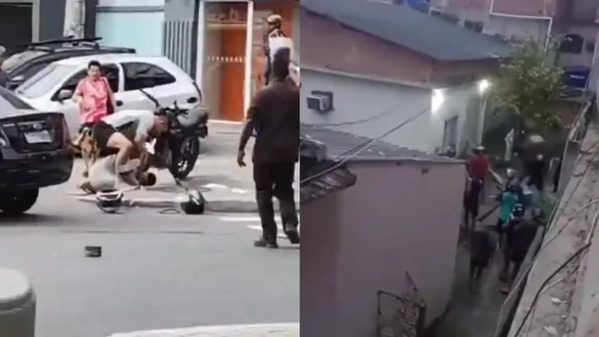 VÍDEOS: Briga entre mototaxista e marido de passageira vira caso de polícia no RJ