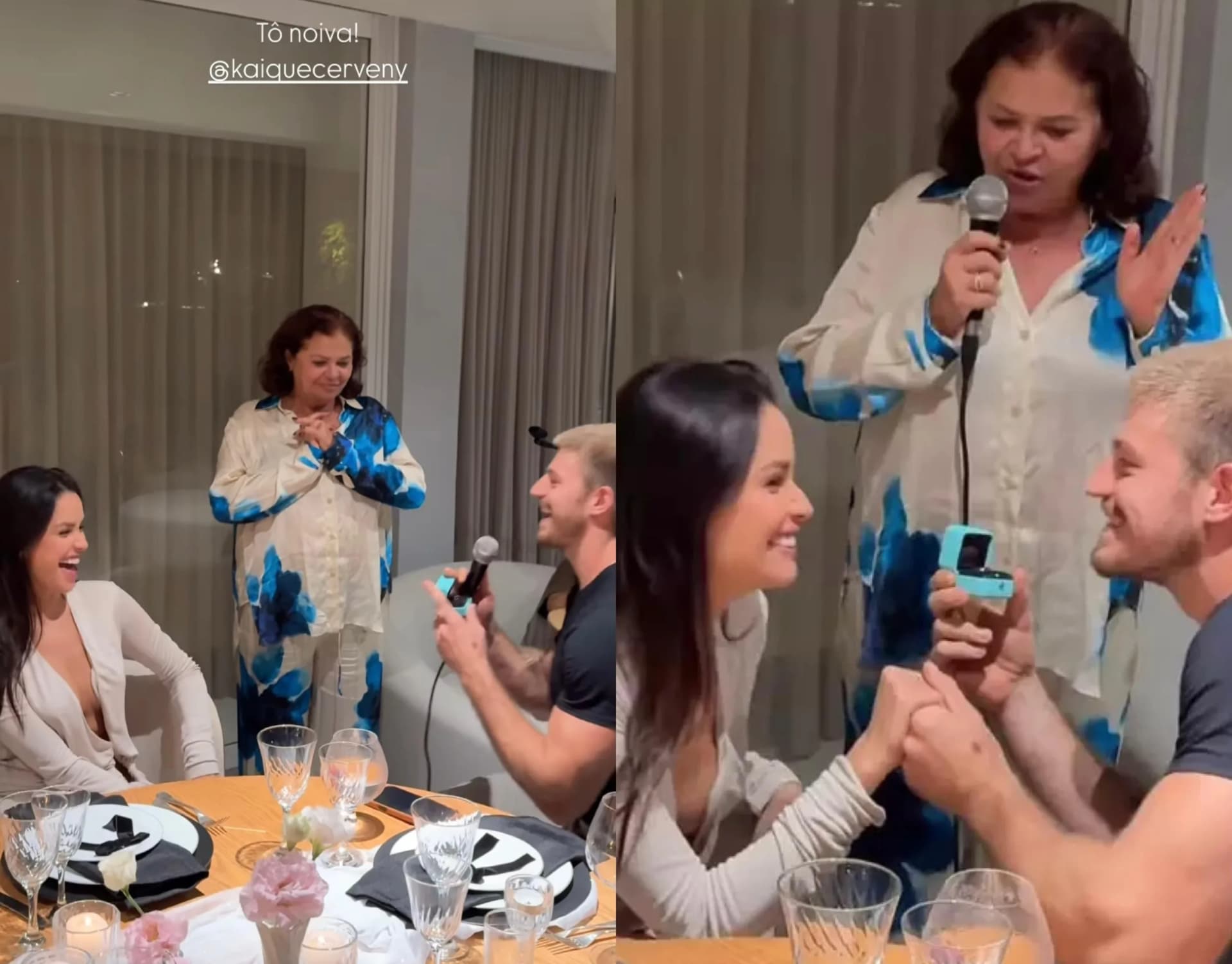 Juliette Freire anuncia noivado com Kaique Cerveny em jantar