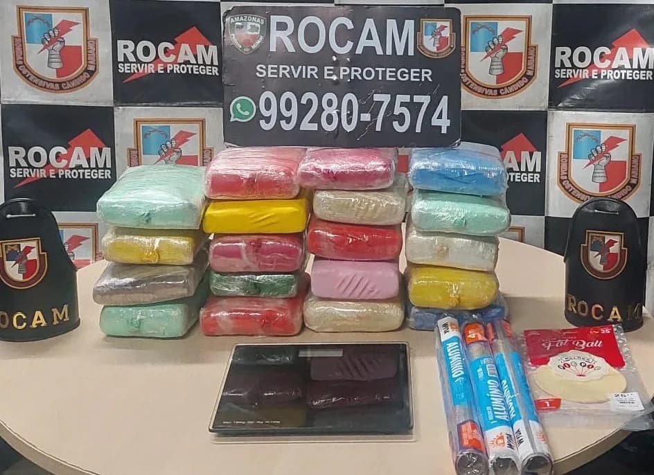 Após denúncia, Rocam apreende 19 tabletes de maconha na zona Centro-Sul de Manaus