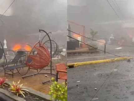 VÍDEO: Avião cai e causa incêndio em Gramado