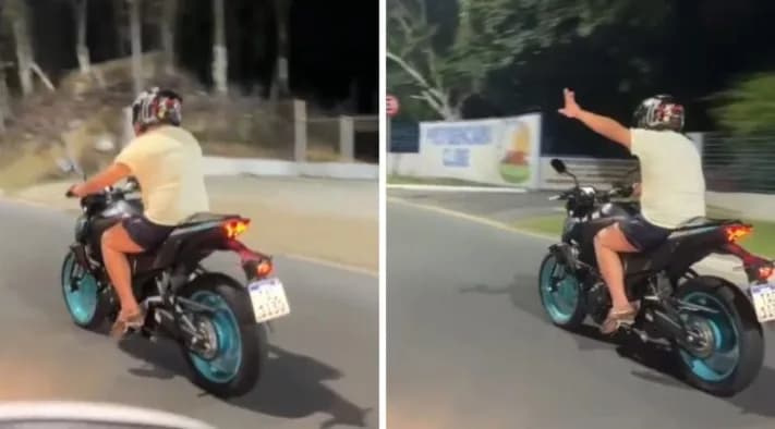 VÍDEO: Motociclista morre após perder controle do veículo e colidir com árvore em Manaus