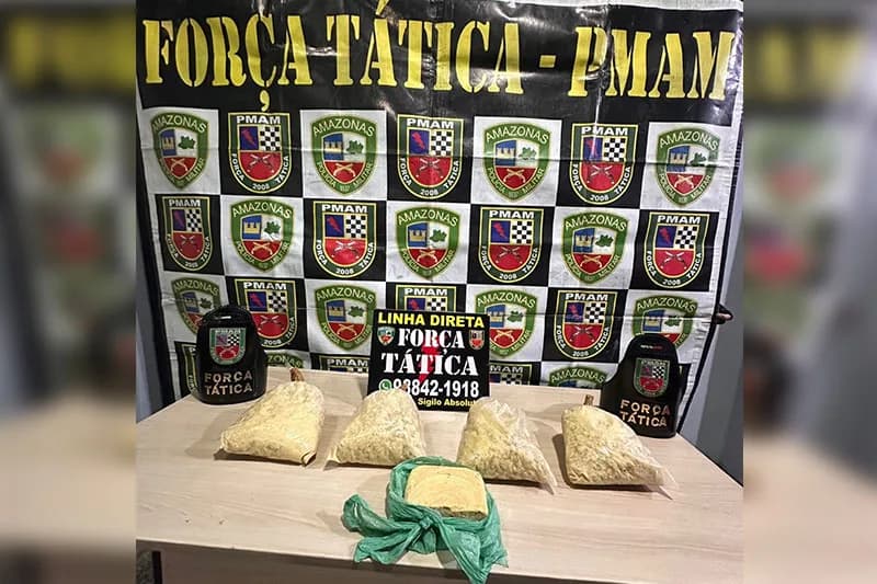 Força Tática apreende 6 kg de oxi durante patrulhamento na zona Norte de Manaus