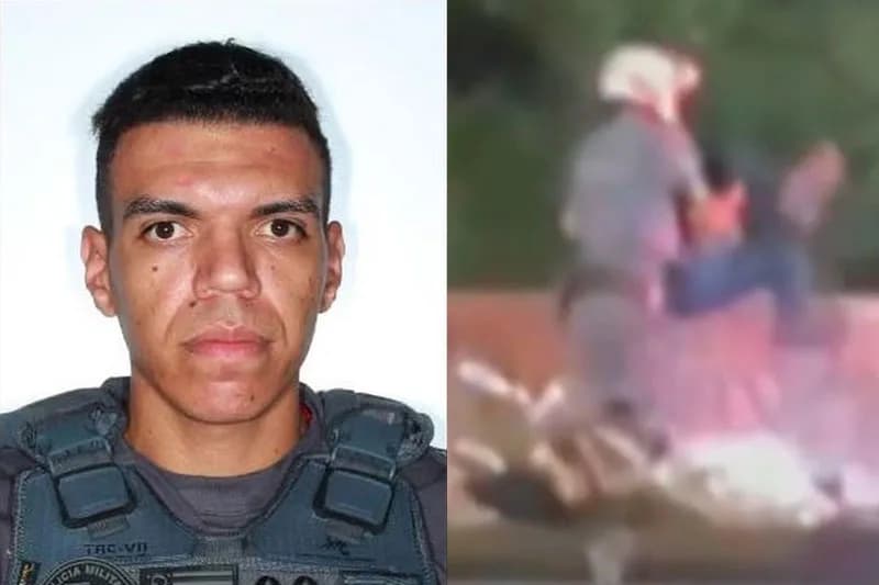 São Paulo: PM que jogou homem de ponte é preso após prestar depoimento