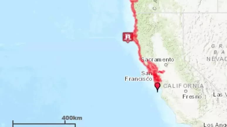 Terremoto de Magnitude 7,0 atinge a Califórnia