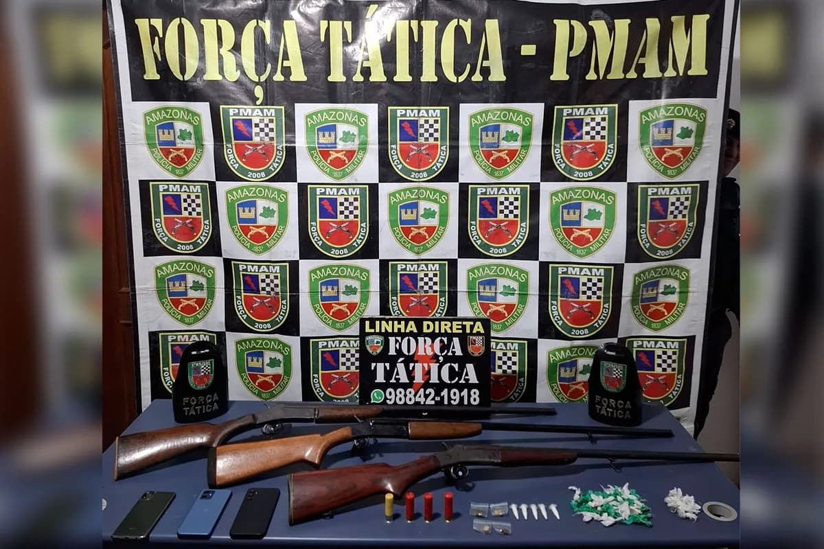 Fronteira Mais Segura: armas e entorpecentes são apreendidos em Rio Preto da Eva