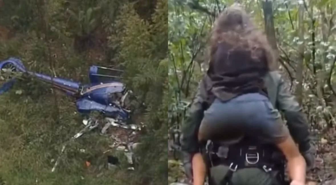 Menina de 11 anos é resgatada 10h após de queda de helicóptero em SP; Veja