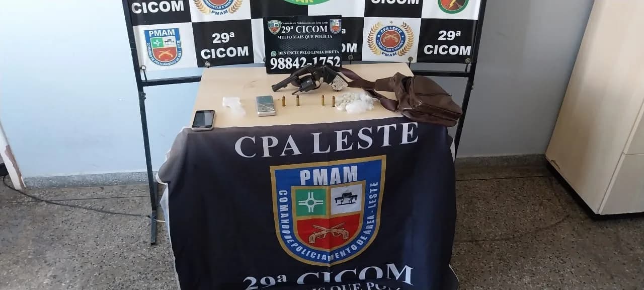 PM apreende drogas, armas e munições em Manaus; um homem foi preso