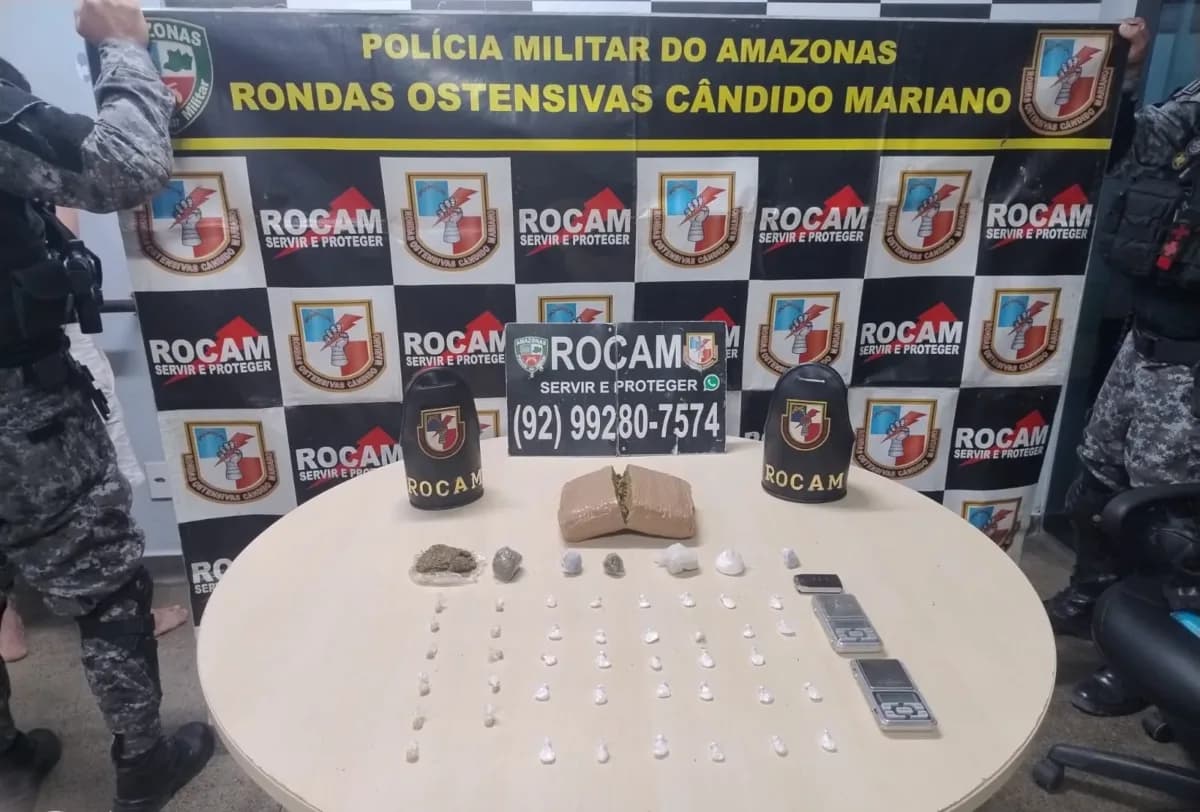 Homens são presos e adolescente é apreendido por tráfico de drogas em Manaus