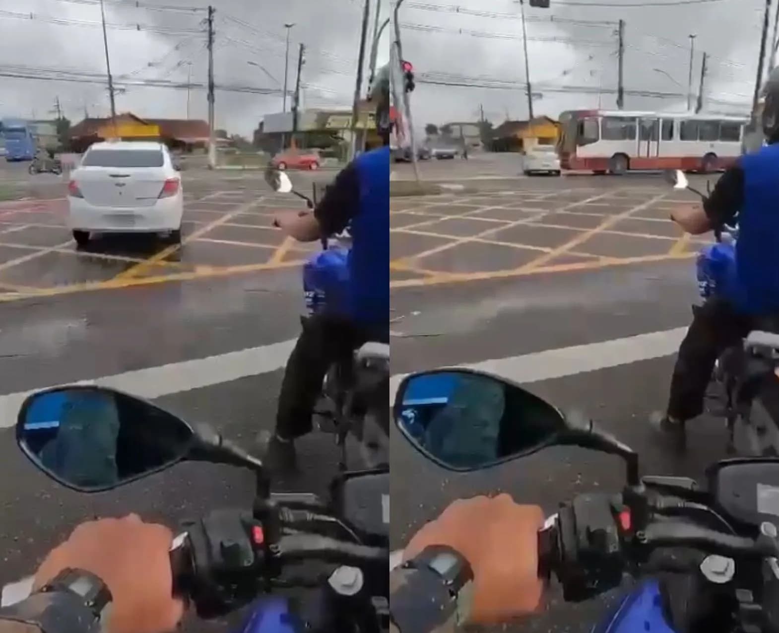 VÍDEO: Carro é atingido por ônibus após avançar sinal em Manaus