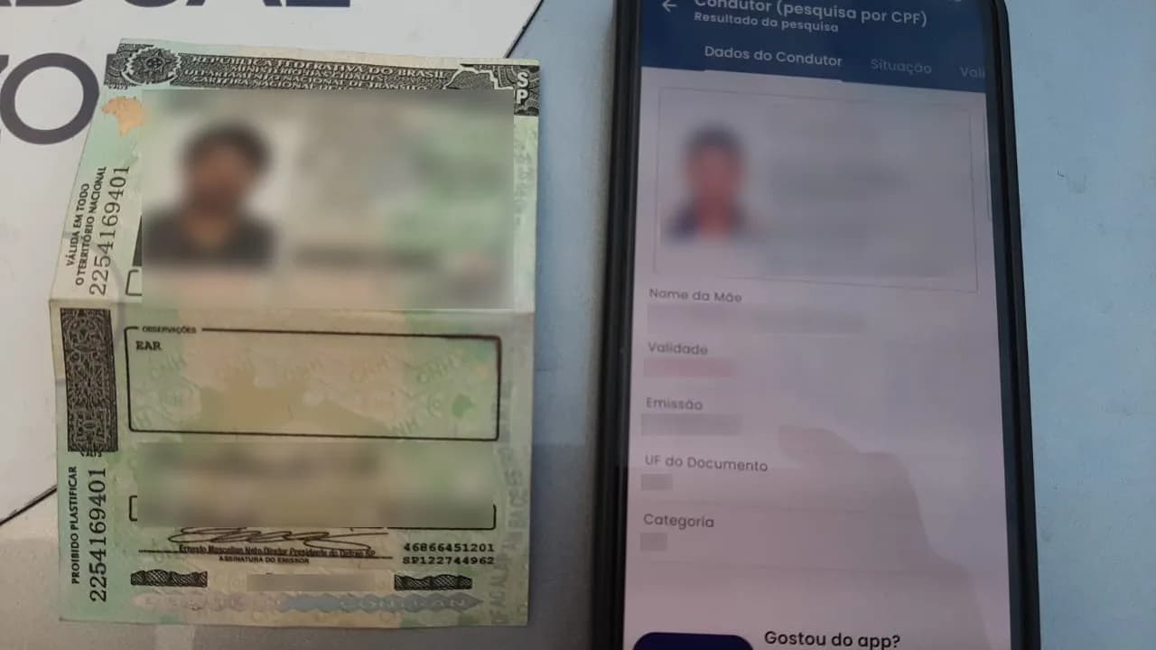 Detran-AM: Durante Operação Lei Seca, homem é preso em flagrante por uso de CNH falsificada