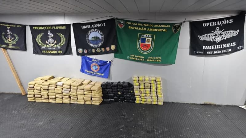 AM: 250 quilos de maconha são apreendidos no rio Negro, em Novo Airão