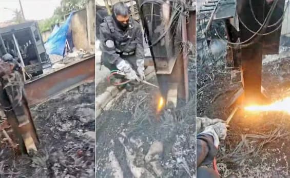 VÍDEO: Criminosos fazem barricada para impedir megaoperação da polícia contra o Comando Vermelho no RJ