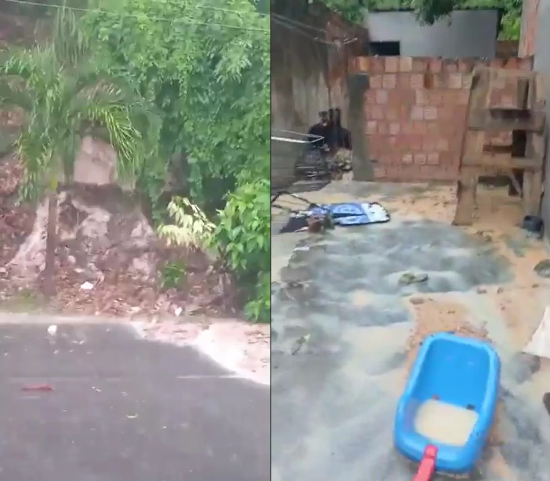 VÍDEO: Desmoronamento atinge casas no Núcleo 24 do Cidade Nova, em Manaus