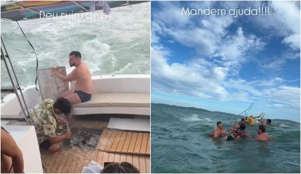 VÍDEO: Lancha com 18 pessoas a bordo naufraga em Búzios (RJ)