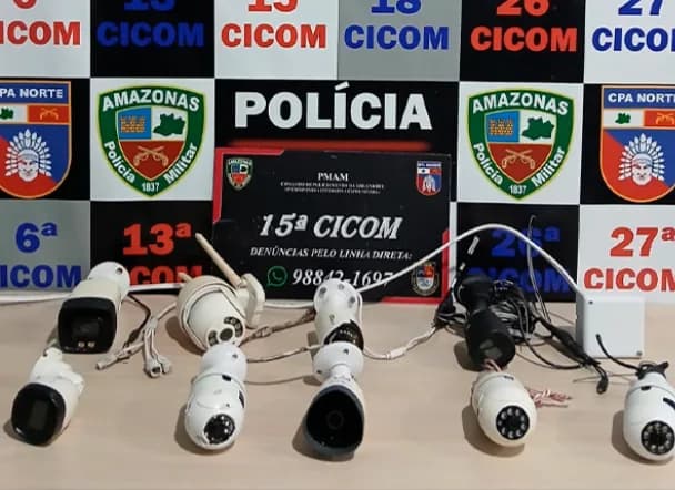 Câmeras clandestinas usadas por traficantes em ‘áreas vermelha’ são removidas em Manaus