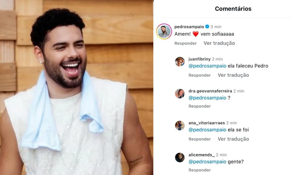 Pedro Sampaio comete gafe em postagem sobre filha de Lexa