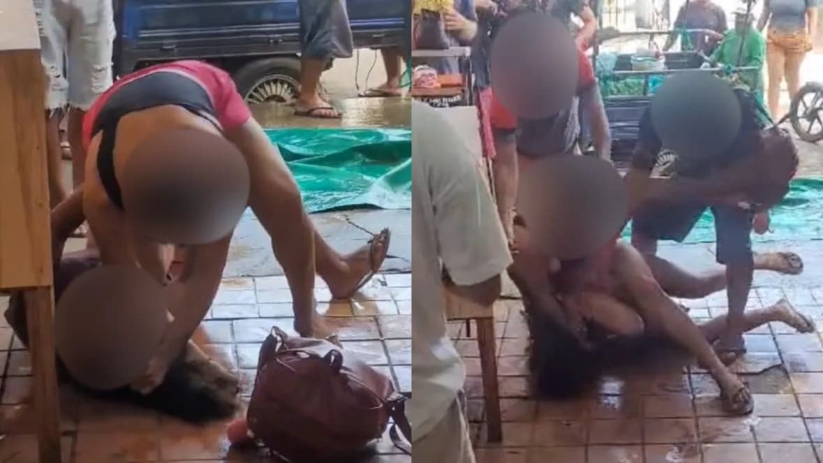 SOCOS E PUXÕES DE CABELO: Mulheres ‘saem no braço’ em feira no interior do Amazonas