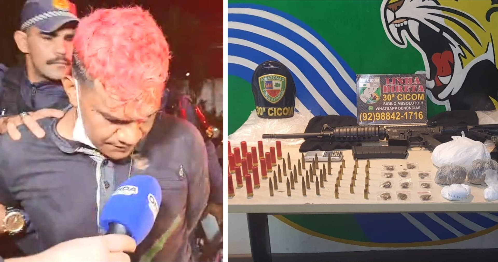 Membros de facção criminosa são presos com fuzil e drogas em Manaus