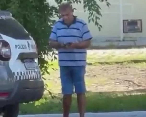 IMAGENS FORTES: Suspeito de tentativa de homicídio resiste à abordagem da polícia e é baleado na perna, no RN