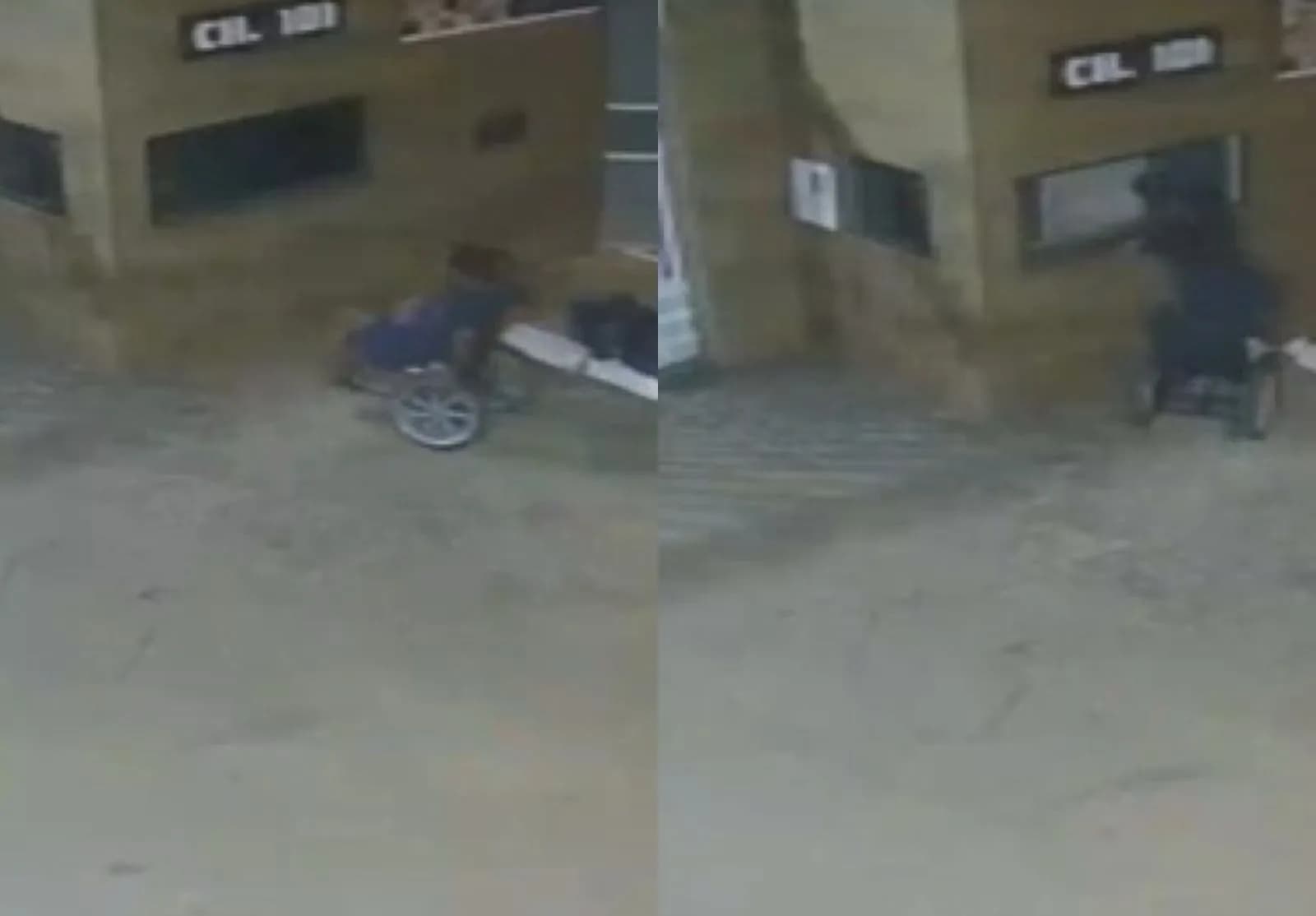VÍDEO: Homem levanta de cadeira de rodas e invade guarita