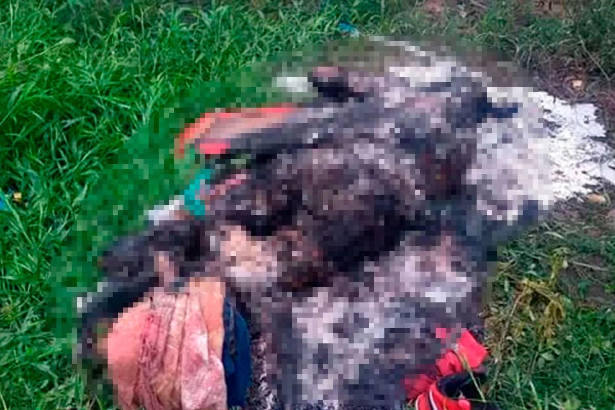 IMAGEM FORTE: Moradores encontram corpo carbonizado em Parintins