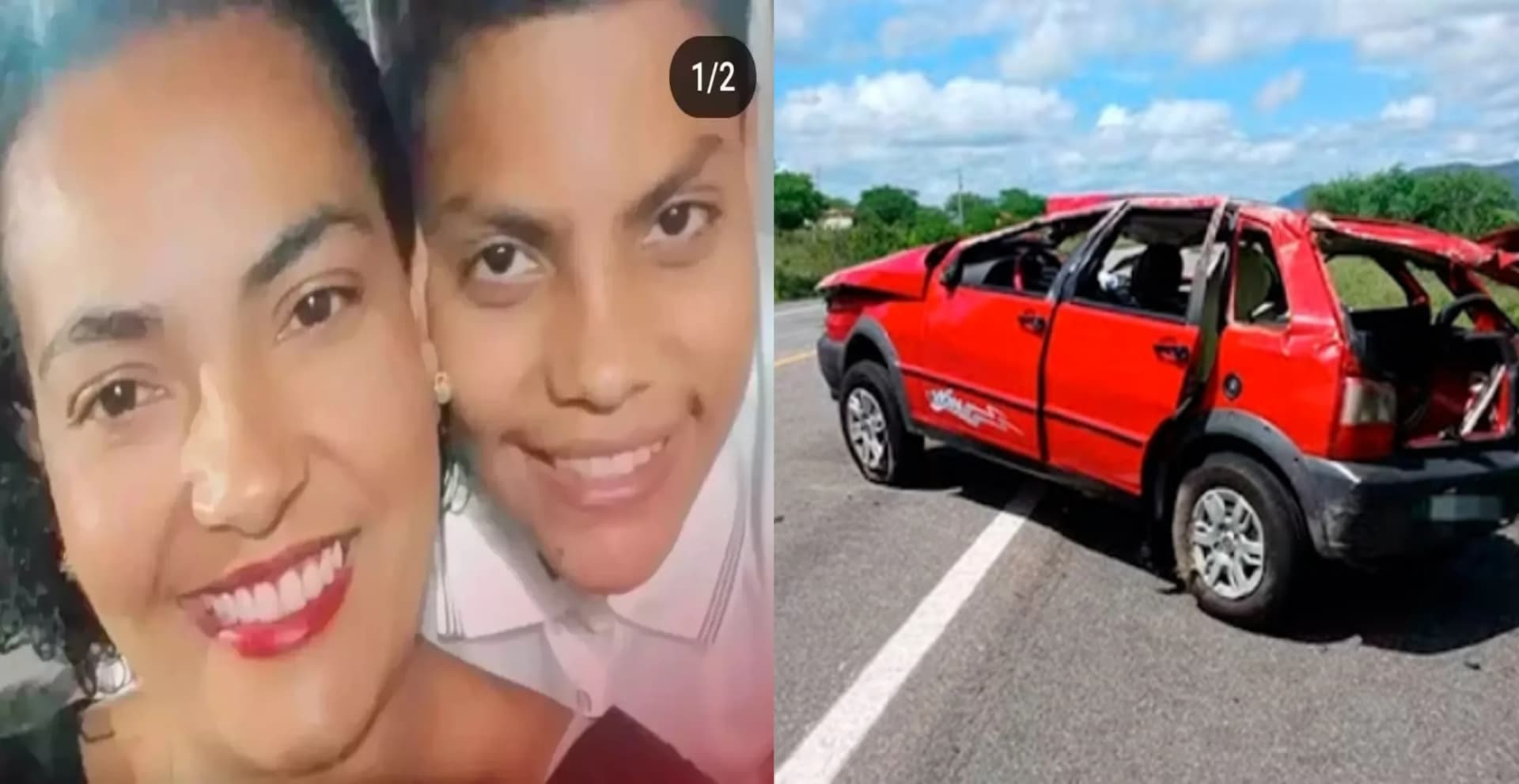 Mãe e filho morrem em capotamento a caminho de velório; três ficaram feridos