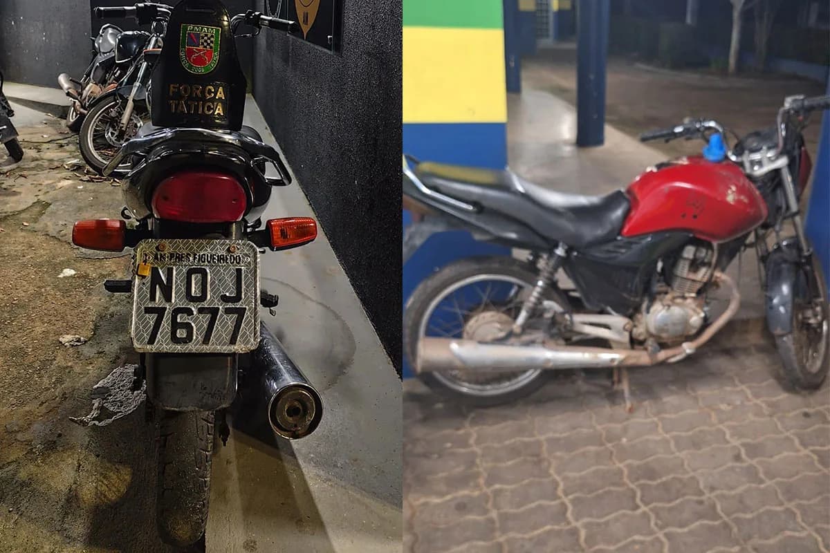 Motocicletas roubadas são recuperadas pela polícia em Manaus e em Manacapuru