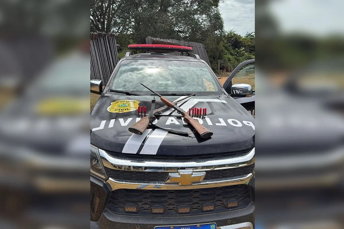 Em Apuí, Polícia Civil prende pai e filho por posse ilegal de armas