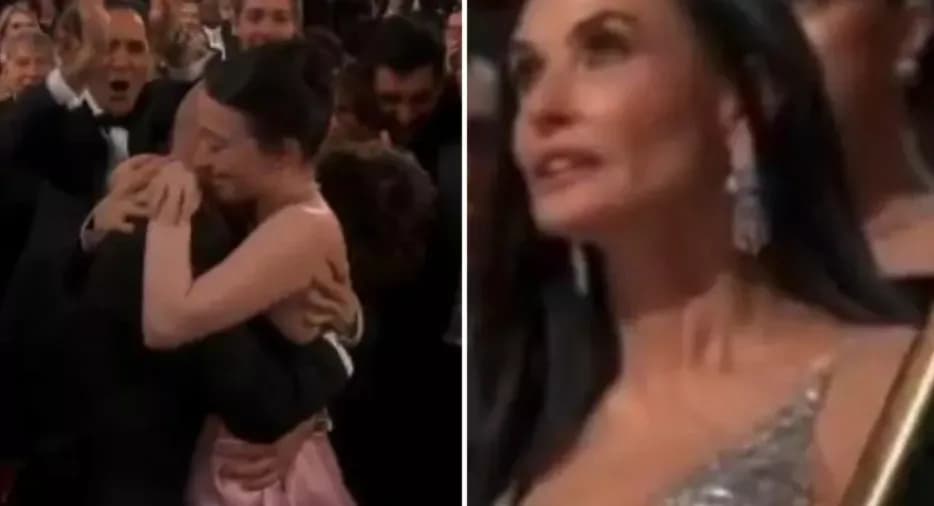 Leitura labial revela o que Demi Moore disse ao perder o Oscar