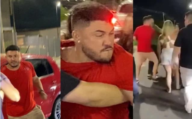VÍDEO: Homem agride mulher após show no Studio 5