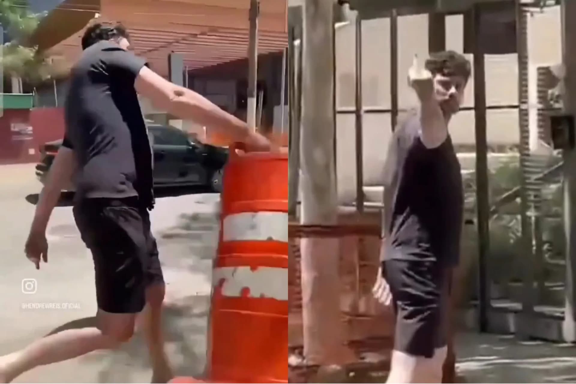 VÍDEO: Danilo Gentili se revolta com interdição em entrada de prédio