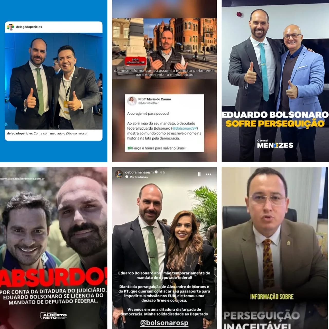 Políticos no Amazonas declaram apoio a Eduardo Bolsonaro após deputado se licenciar