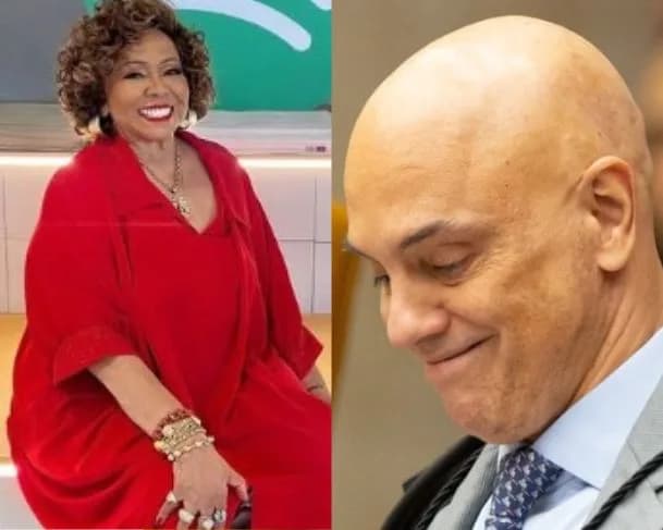 Alcione se declara para Alexandre de Moraes durante show